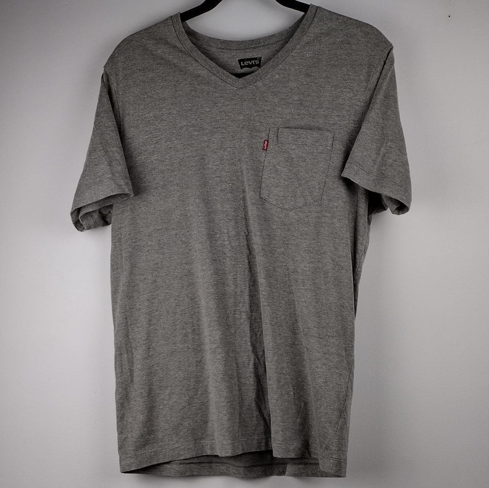 Like New! Levi's Men's Gray V-Neck Tee